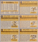 1960 Topps Bb- 6 Diff Hi#'s