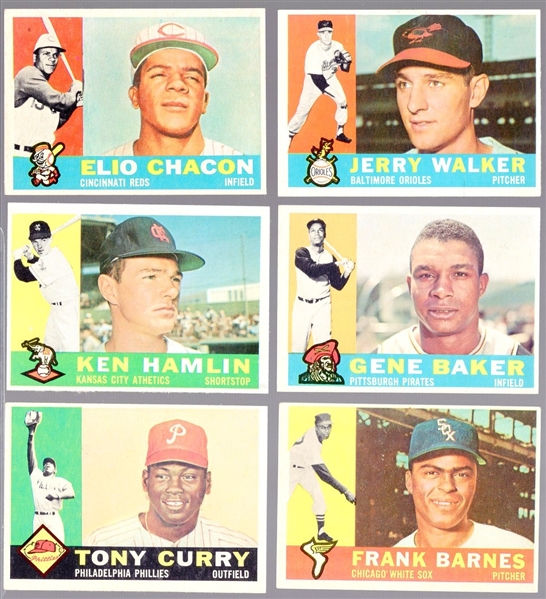 1960 Topps Bb- 6 Diff Hi#s