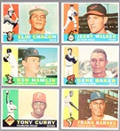 1960 Topps Bb- 6 Diff Hi#'s
