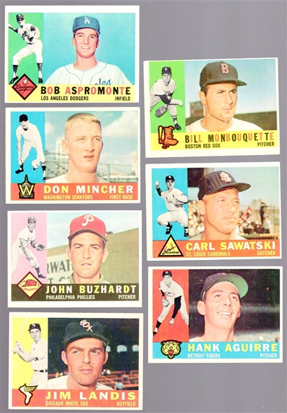 1960 Topps Bb- 7 Diff Hi#s
