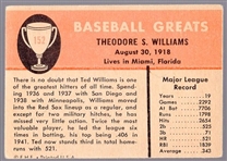 1961 Fleer Bb Greats- #152 Ted Williams