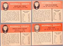 1961 Fleer Bb Greats- 4 Diff