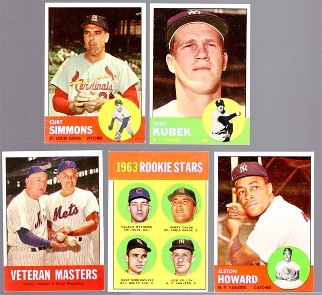 1963 Topps Baseball- 5 Diff