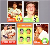 1963 Topps Baseball- 5 Diff