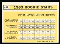 1963 Topps Baseball- #496 Steve Dalkowski RC