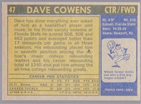 1971-72 Topps Bsbkl. #47 Dave Cowens RC