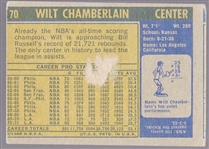 1971-72 Topps Bskbl. #70 Wilt Chamberlain