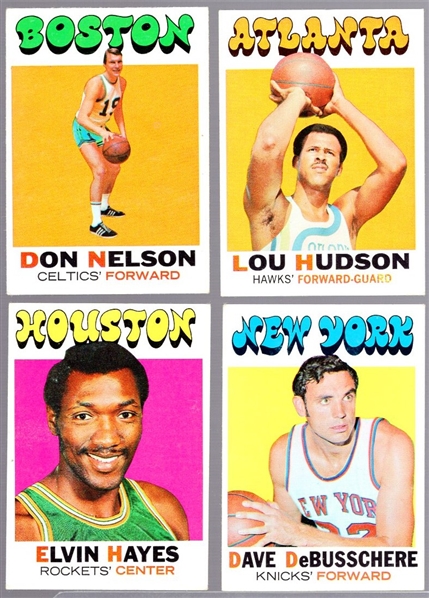 1971-72 Topps Bskbl.- 4 Diff. Cards