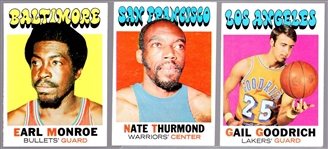 1971-72 Topps Bskbl.- 3 Diff. Cards