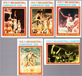 1971-72 Topps Bskbl.- 5 Diff. Championship Series Cards