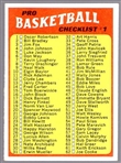 1971-72 Topps Bskbl. #144 Checklist #1