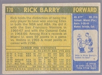 1971-72 Topps Bskbl. #170 Rick Barry RC