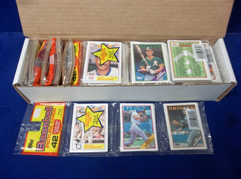 1988 Topps Baseball- 10 Unopened Closeout Miswrap Rack Packs