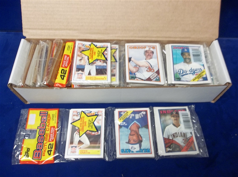1988 Topps Baseball- 10 Unopened Closeout Miswrap Rack Packs