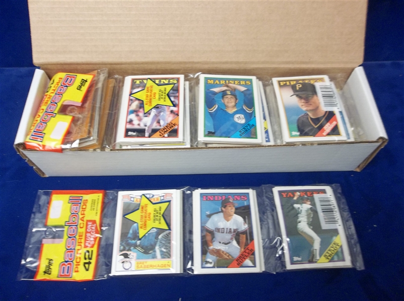 1988 Topps Baseball- 10 Unopened Closeout Miswrap Rack Packs