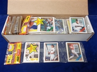 1988 Topps Baseball- 10 Unopened Closeout Miswrap Rack Packs