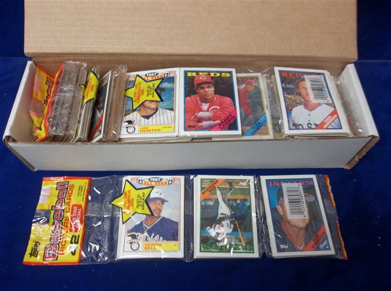 1988 Topps Baseball- 10 Unopened Closeout Miswrap Rack Packs