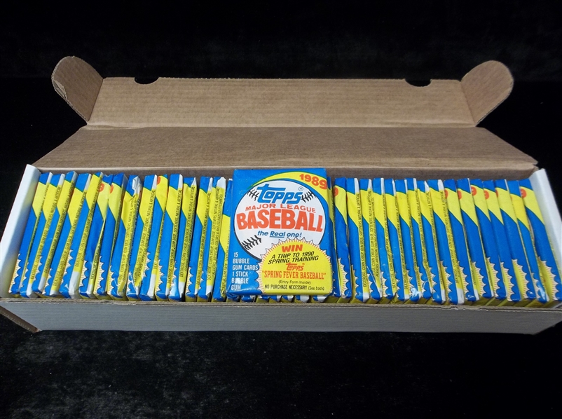 1989 Topps Baseball- 35 Unopened “Wax Miswrap packs"