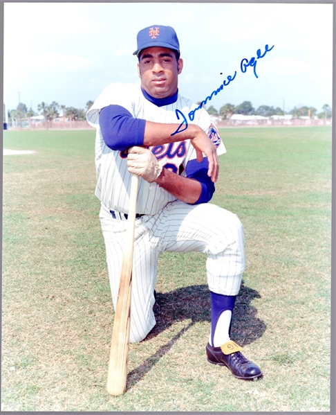 Autographed Tommie Agee New York Mets MLB Color 8" x 10" Photo