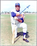 Autographed Tommie Agee New York Mets MLB Color 8 x 10 Photo