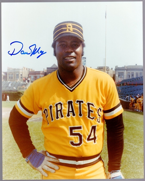 Autographed Dave May Pittsburgh Pirates MLB Color 8" x 10" Photo