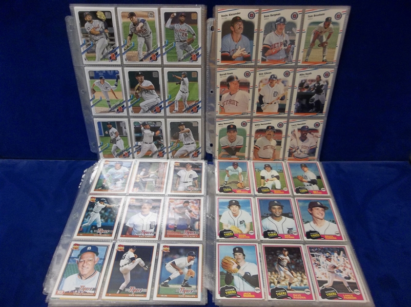 1978-2021 Clean-Up Lot of 400+ Assorted Detroit Tigers MLB Cards