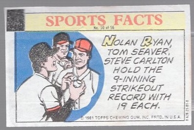 1981 Topps Thirst Break MLB Comic #10 S. Carlton/ T. Seaver/ N. Ryan