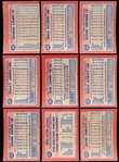 1991 Topps Bb- 36 Diff. Blank Front Cards