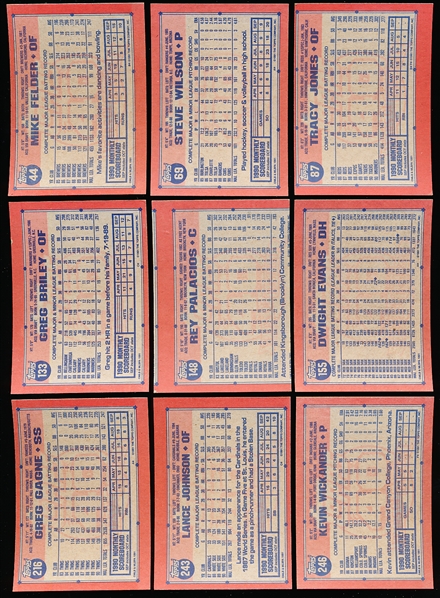 1991 Topps Bb- 21 Asst. Blank Front Cards