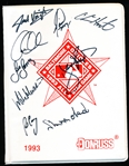 Autographed 1993 Leaf All-Star Game (Baltimore) Card Folder Signed on Cover by 9 Orioles