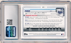 2020 Bowman Bb Prospects- #BP-1 Wander Franco, Rays- CSG Graded Gem Mint 10.