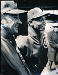 5/19/75 Ernie Banks & Lew Fonseca Watching Cubs Batting Practice 8-1/2 x 10-3/4 Photo