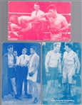 1920's Exhibit Boxing- 3 Diff. Postcards with Hollywood Actors