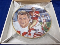 1991 Gartlan USA, Inc. Joe Montana “Comeback Kid 10-1/4 Diameter Plate- #946