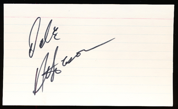 Autographed Dale Atkeson 3x5" Card