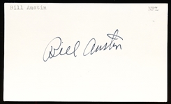 Autographed Bill Austin 3x5 Card