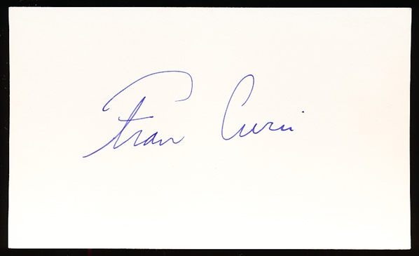 Autographed Fran Curci 3x5" Card