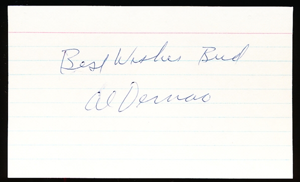 Autographed Al Demao 3x5" Card