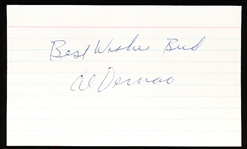 Autographed Al Demao 3x5 Card