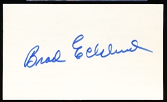 Autographed Brad Ecklund 3x5 Card