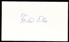 Autographed Fred Enke 3x5 Card