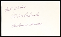 Autographed & Inscribed Ed Modzelewski 3x5 Card