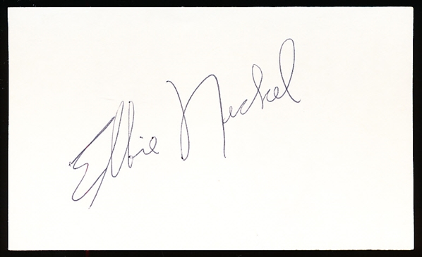 Autographed Elbie Nickel 3x5" Card