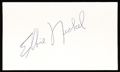 Autographed Elbie Nickel 3x5 Card