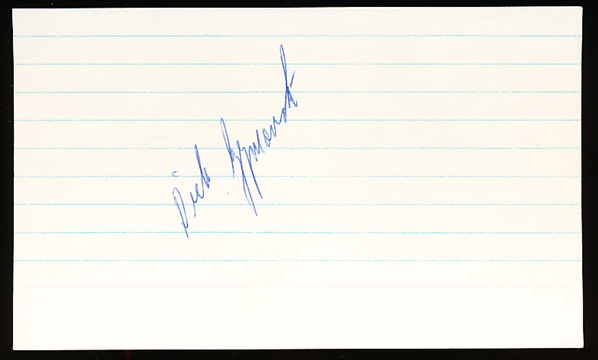Autographed Dick Szymanski 3x5" Card