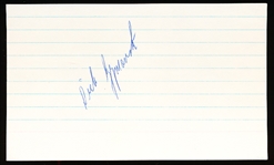 Autographed Dick Szymanski 3x5 Card