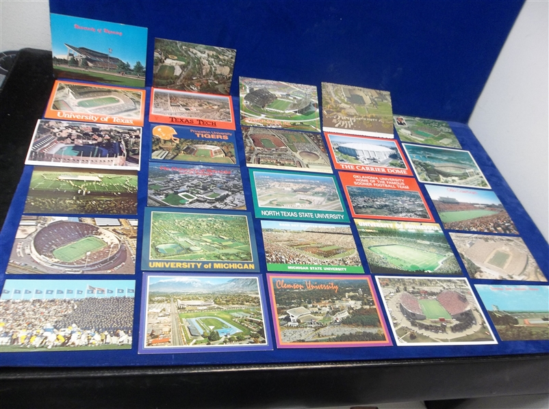 College Football Stadium Chrome Postcards- 27 Diff.