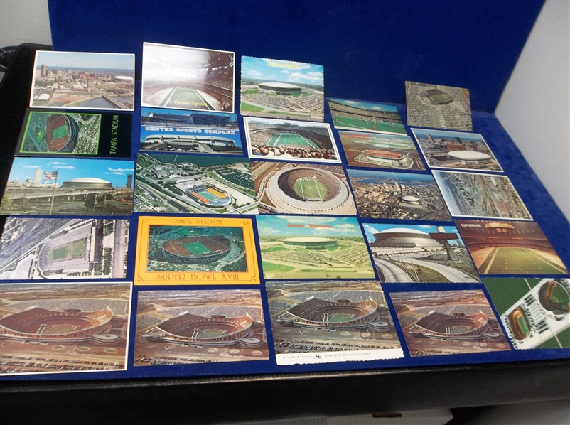 Pro Football Stadium Chrome Postcards- 50 Asst.