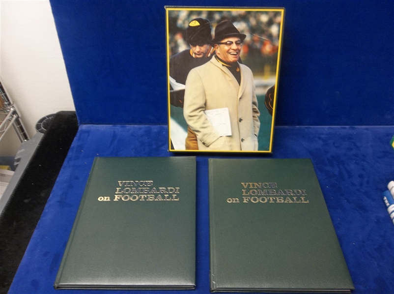 1973 Vince Lombardi on Football Two Volume Housed Edition with Leatherette Covers