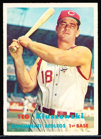 1957 Topps Baseball- #165 Ted Kluszewski, Reds